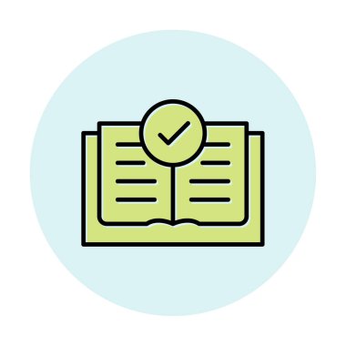 Basit düz ağ Açık Kitap ikonu vektör tasarımı