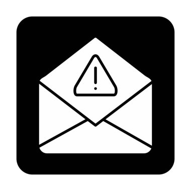 Çöp posta simgesi. Posta mektubu. kontur sembolü, vektör çizimi