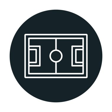 Basit düz futbol ikonu vektör illüstrasyonu
