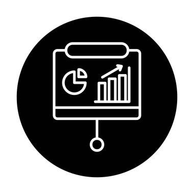 Sunum, iş istatistikleri ve pasta grafik ikonlu veri analizleri. iş analizleri, analizler, istatistikler, pasta grafiği