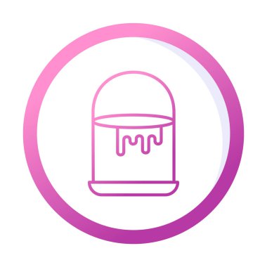 Boya kovası simge vektör çizim