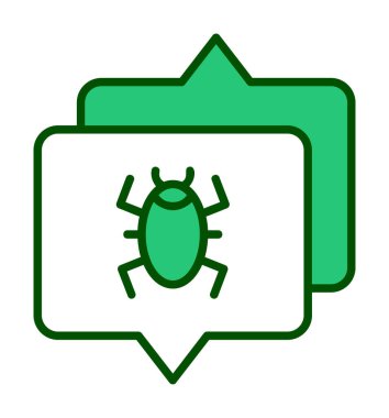 Konuşma balonu vektör resimlemesindeki hata simgesi 