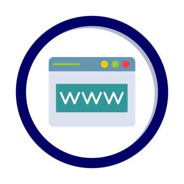 tarayıcı web sayfası simgesi, vektör illüstrasyonu 