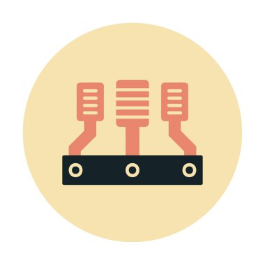 Araba Hızlandırıcı düz simgesi, vektör illüstrasyonu 