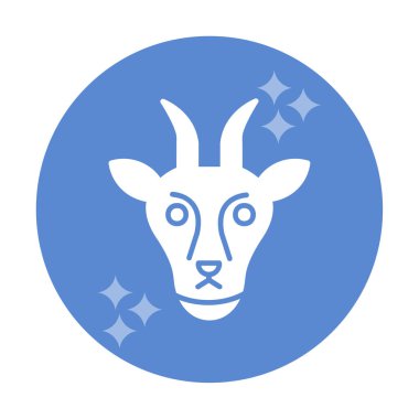 Keçi başı düz vektör simgesi 