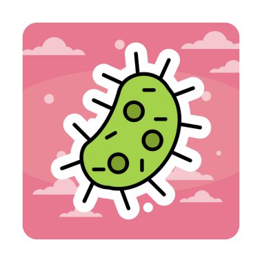 düz basit Amoeba simge vektör çizimi