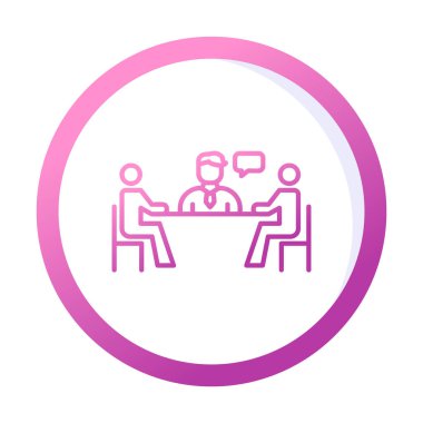 Basit iş Buluşma simgesi, vektör illüstrasyonu