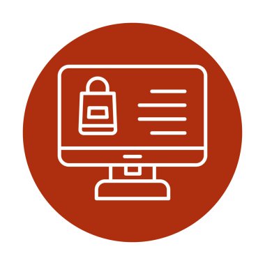 ekran simgesi, vektör illüstrasyonunu izle