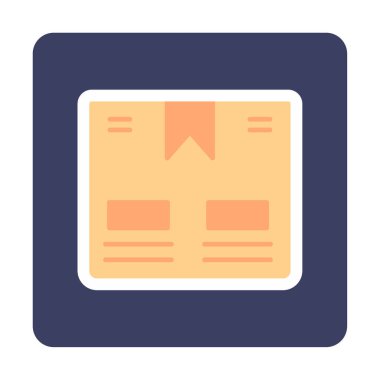 Taşıma Kutusunun vektör illüstrasyonu modern simge                             