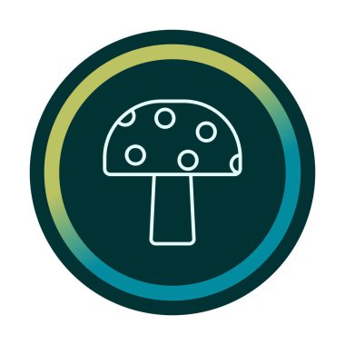 Mushroom icon, vector illustration simple design