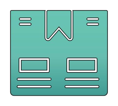 Taşıma Kutusunun vektör illüstrasyonu modern simge                             