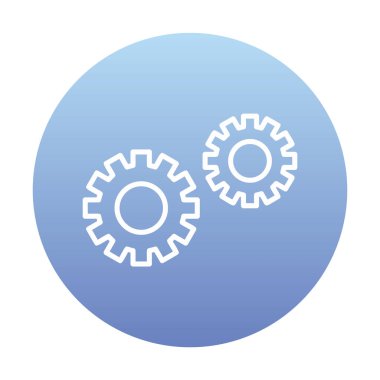 Gears'ı web simgesi, vektör çizim 