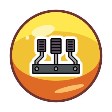 Araba Hızlandırıcı düz simgesi, vektör illüstrasyonu 