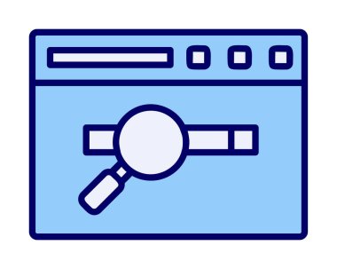 tarayıcı web simgesi, vektör illüstrasyonu 