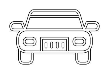 araba web simgesi basit illüstrasyon 