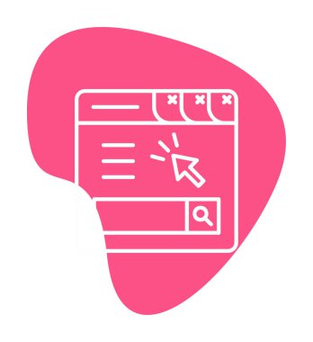 Basit web sayfası simgesi, vektör illüstrasyonu