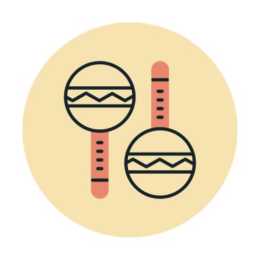 maracas simgesi vektör illüstrasyonu