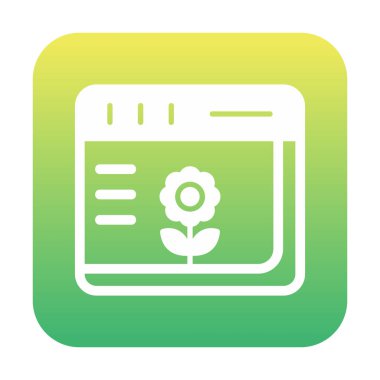 Basit Web Tarayıcı simgesi, vektör illüstrasyonu