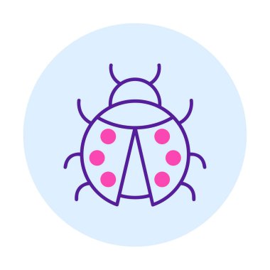  Basit grafik düz uğur böceği tasarımı