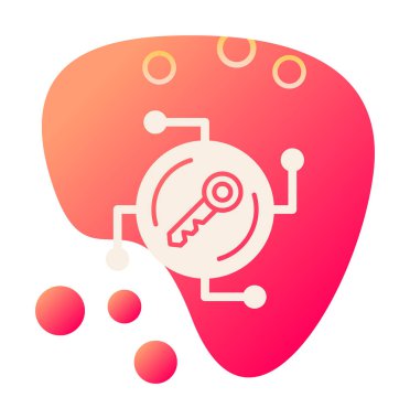 Anahtar ağ simgesi vektör illüstrasyonu 