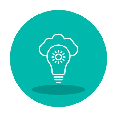 Bulut vektör ikonu. düz biçim 