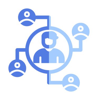 Basit düz sosyal ağ simgesi logottipiName