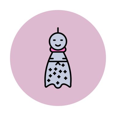 Teru Teru Bozu simgesi, vektör çizimi