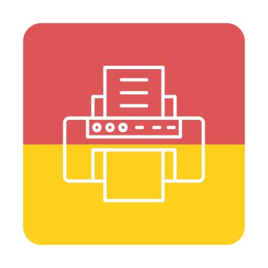 Yazıcı simgesi vektör illüstrasyonu