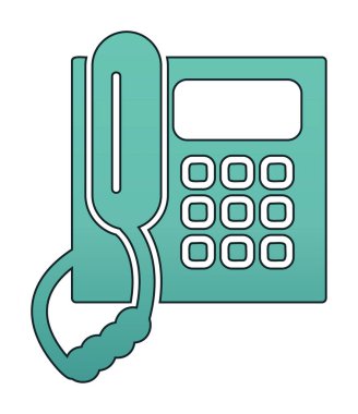 düz eski telefon vektör çizimi tasarımı