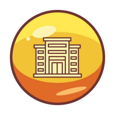 Alışveriş merkezi simgesi. Alışveriş merkezi oluşturma simgesi, vektör illüstrasyonu 