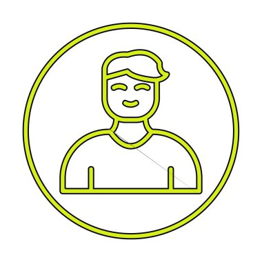 Profil simgesi vektör illüstrasyonu