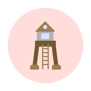 Askeri Kule. Web simgesi basit illüstrasyon 