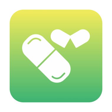 ilaç yassı ikonu, kapsüller, haplar            