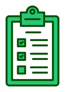 kontrol listesi simgesi, vektör illüstrasyonu 