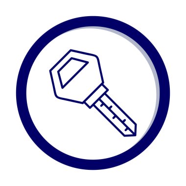 Araba anahtarı simgesi. düz dizayn. vektör illüstrasyonu 