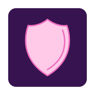 Kalkan yassı ikon vektör çizimi