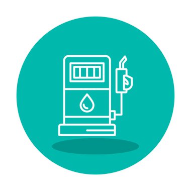 Basit Düz Yakıt ikonu vektör çizimi