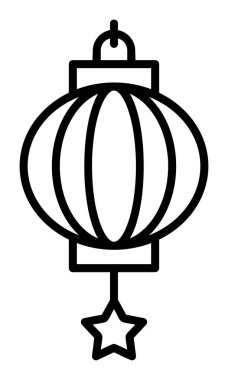 Çince fener kutsal kişilerin resmi, vektör çizim 