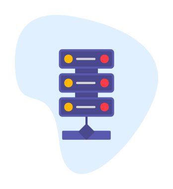 Ağ sunucu simgesinin vektör illüstrasyonu 