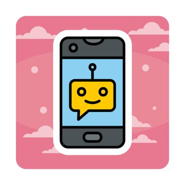 Sohbet simgesi vektör illüstrasyonu