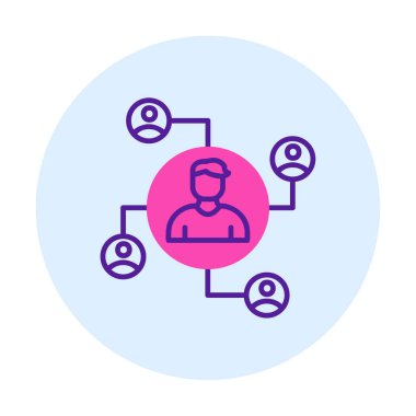 Basit düz sosyal ağ simgesi logottipiName