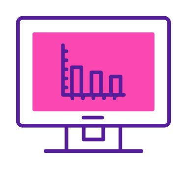 Basit Analitik simge, vektör illüstrasyonu