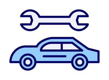 düz basit araba ikon vektör çizimi tasarımı