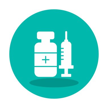 Aşı simgesi vektör tasarımlı şırınga