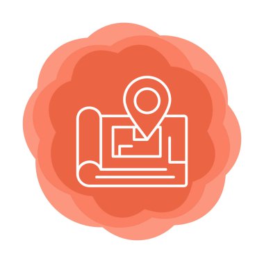 gps konum simgesi, vektör illüstrasyonu basit tasarım