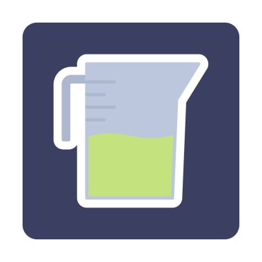 Beaker modern simgesinin vektör illüstrasyonu                          