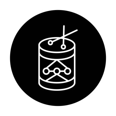 Davullar web simgesi, vektör illüstrasyonu