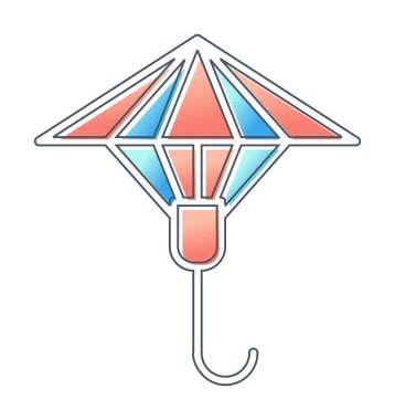 şemsiye simgesi vektör illüstrasyonu 