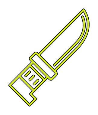 Beyaz arka plan üzerinde izole bıçak simge vektör  