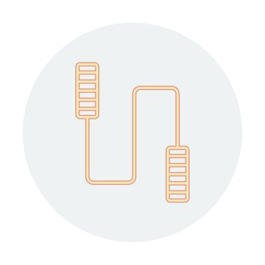 İp sporu ikonunu atlıyorum. Vektör illüstrasyonu 